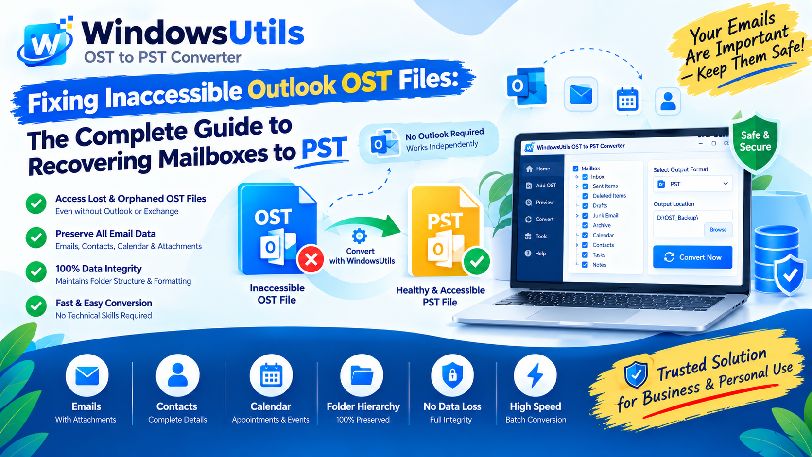 Fixing Inaccessible Outlook OST Files: The Complete Guide to Recovering Mailboxes to PST